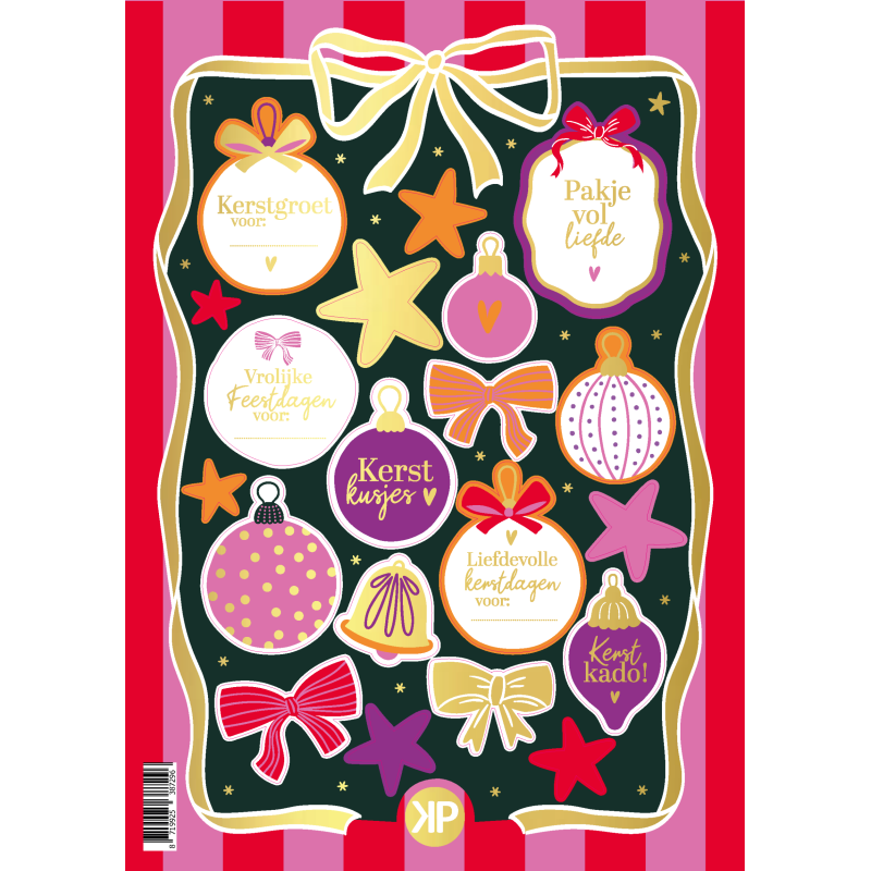 Stickervel - A5 Kerst - Colourful