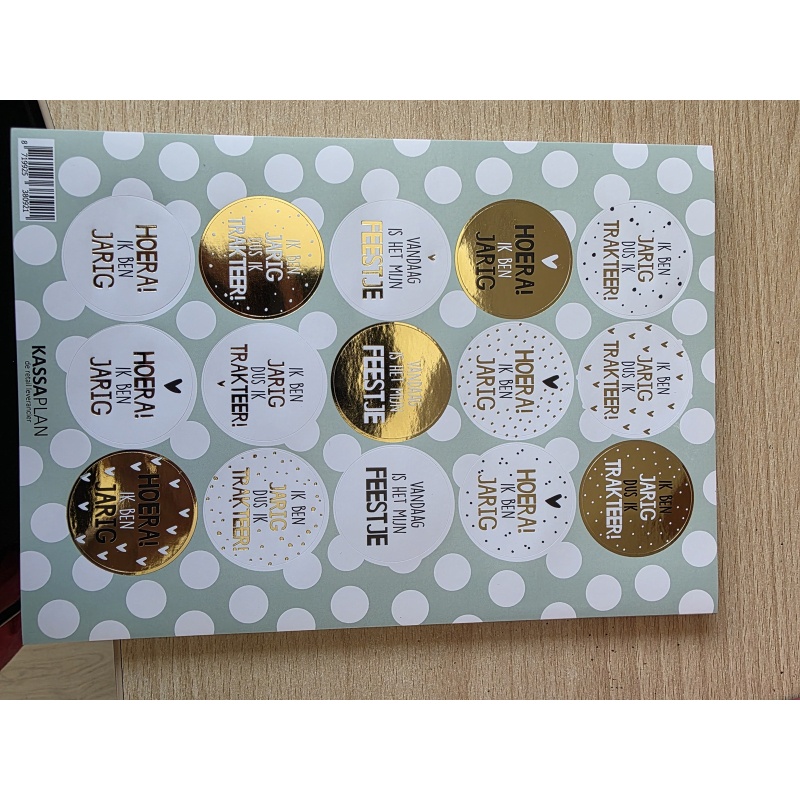 5x Stickervel TRAKTEREN