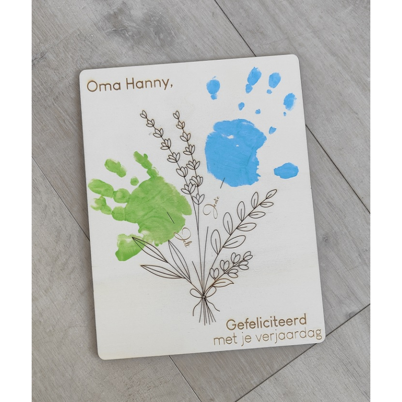 Boeket bloemen - Handafdruk