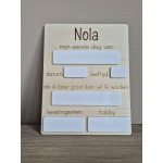 Mijn eerste dag bord - Groot - *NIEUW*