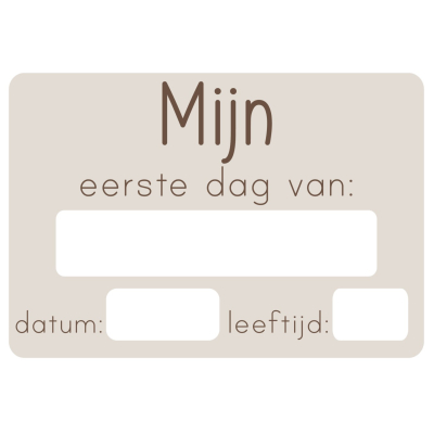 Eerste & laatste dag bord - Klein *NIEUW*