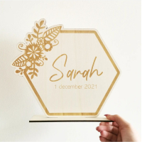 Geboortebord - Bloem