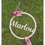 Naamcirkel - 25cm - Droogbloemen