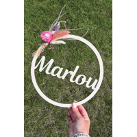 Naamcirkel - 25cm - Droogbloemen