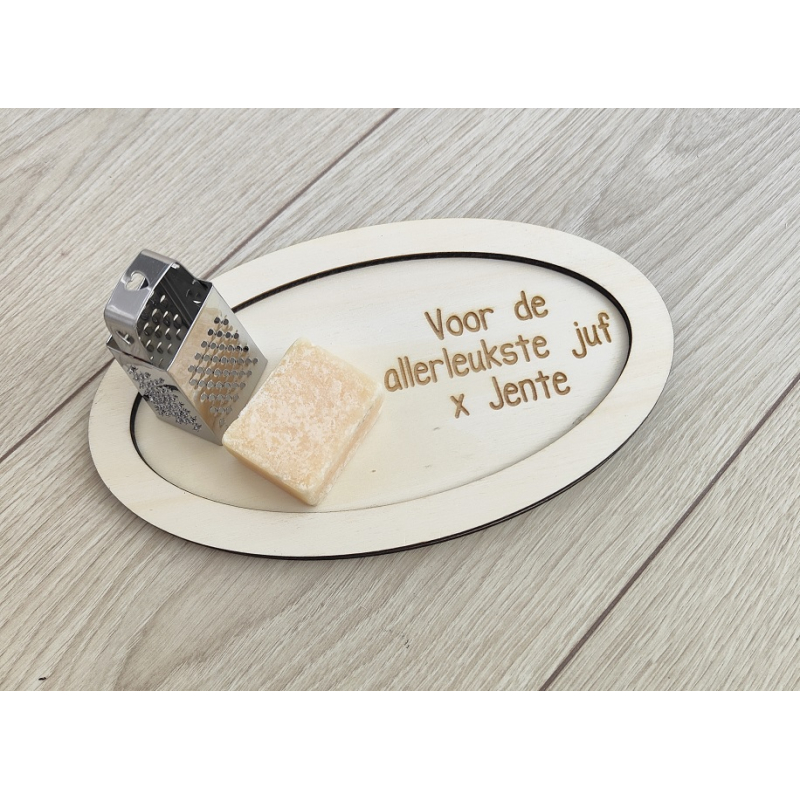 Plankje met Amberblokje en Rasp