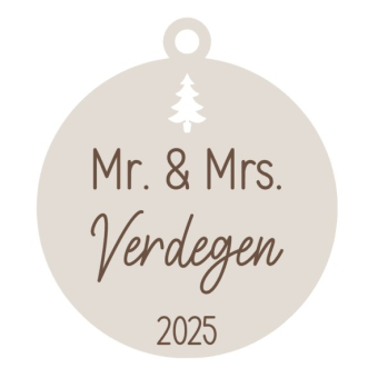 Kerstbal - Mr. & Mrs.