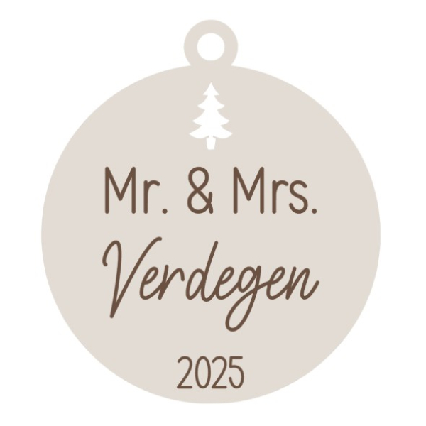 Kerstbal - Mr. & Mrs.