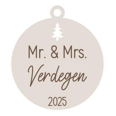 Kerstbal - Mr. & Mrs.