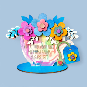 DIY Kit - Theekop met bloemen