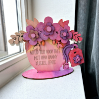 DIY Kit - Theekop met bloemen