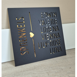 Naambordje - Model "Valerie"