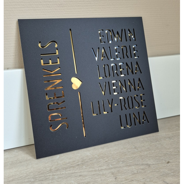 Naambordje - Model "Valerie"