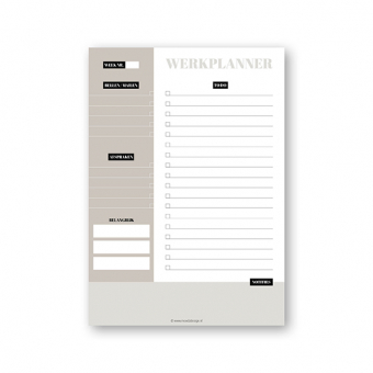 Werkplanner A5 formaat