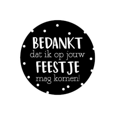 Sticker 40mm - Feestje - 10 stuks