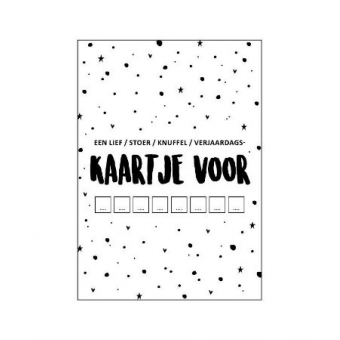 5x Wenskaart - Kaartje voor ....