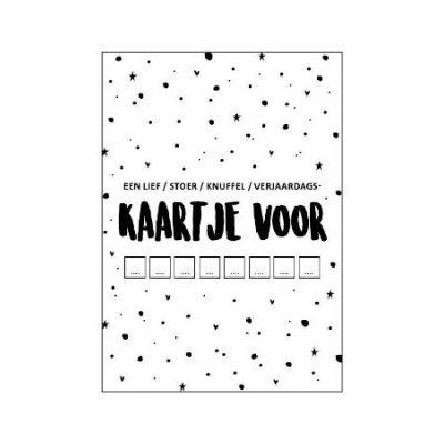 5x Wenskaart - Kaartje voor ....