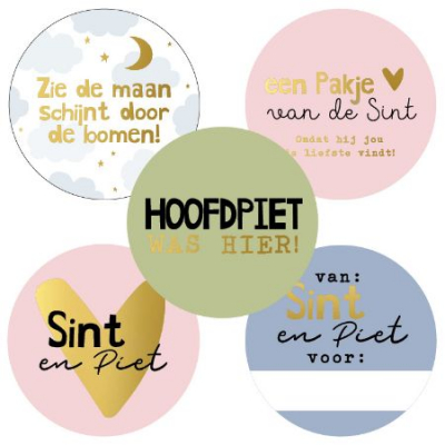 Sticker 40mm - Zie de maan schijnt - 10 stuks