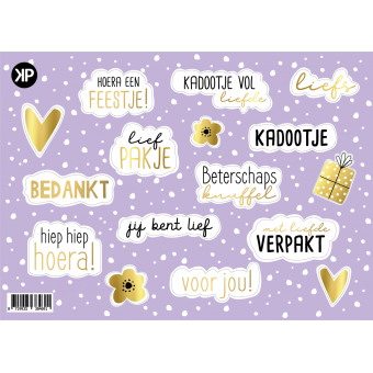 Stickervel - A5 Paars - Feestje