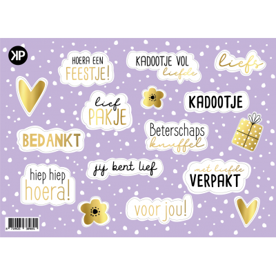 Stickervel - A5 Paars - Feestje