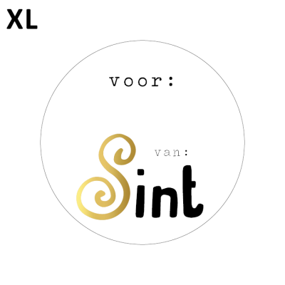 Stickers - van Sint XL - 10 stuks 