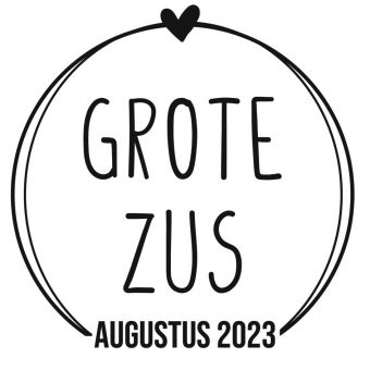 Strijkapplicatie - Grote Zus/Broer Cirkel