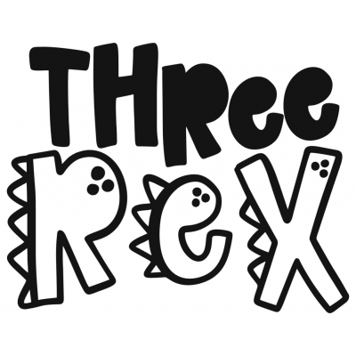 Strijkapplicatie - Three Rex