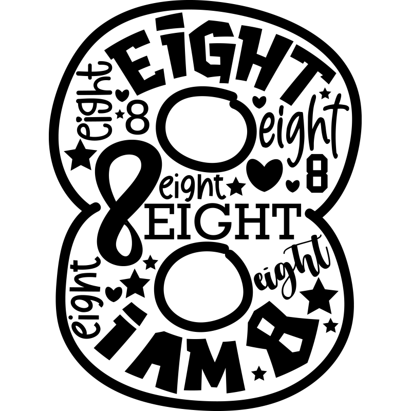 Strijkapplicatie - 8 jaar