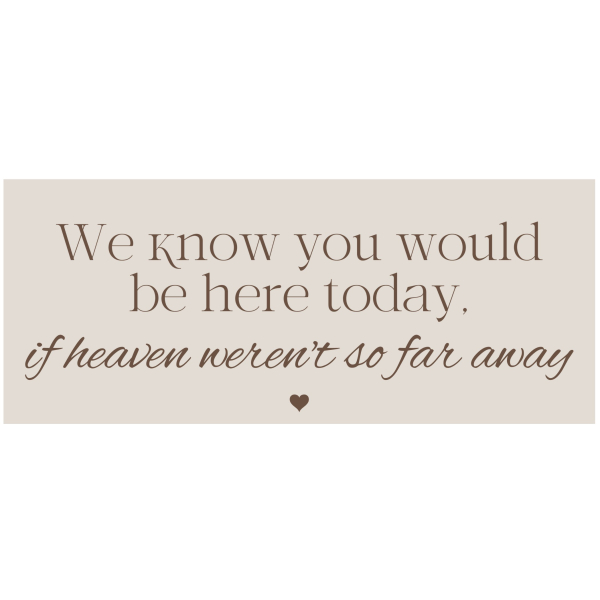 Herinneringsbord Bruiloft